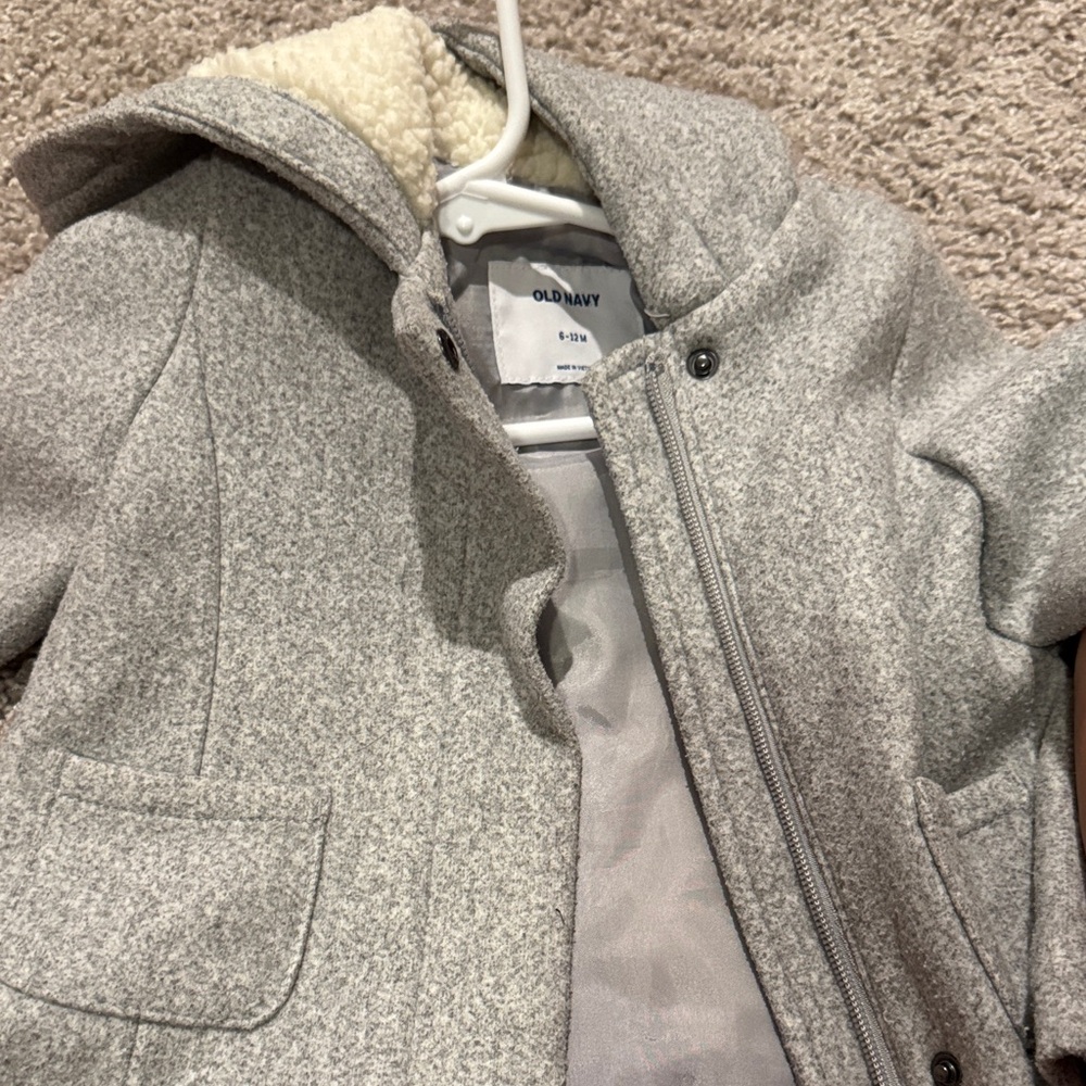 Old Navy Heather Gray Hooded Jacket